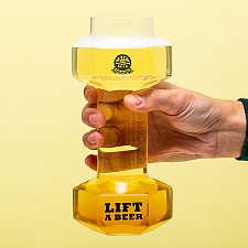 Bicchiere da birra a forma di manubrio