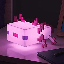 Lampada Minecraft a forma di axolotl