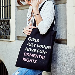 Tote bag Girls Just Wanna Have Fundamental Rights (Le ragazze vogliono avere i loro diritti fondamentali)