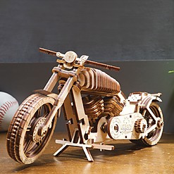 Kit per costruire una moto meccanica in legno