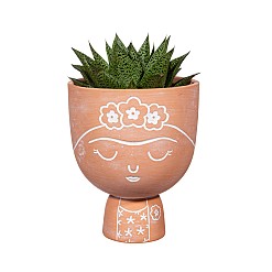 Vaso da fiori Frida Kahlo in terracotta