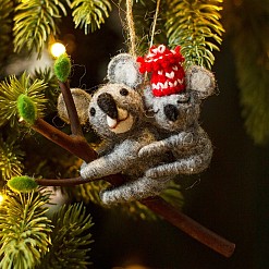 Decorazioni natalizie in feltro a forma di koala