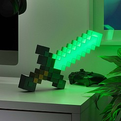 Lampada Minecraft a forma di spada di diamante