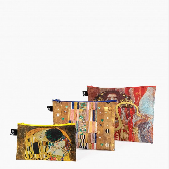 Set di tre sacchettini con opere di Gustav Klimt