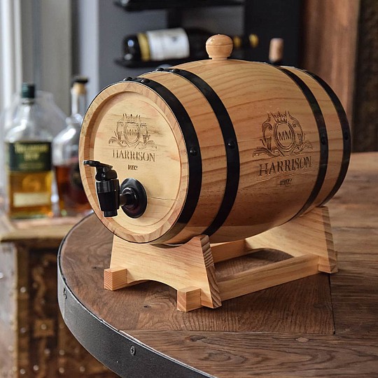 Barile di legno per servire vino o whisky