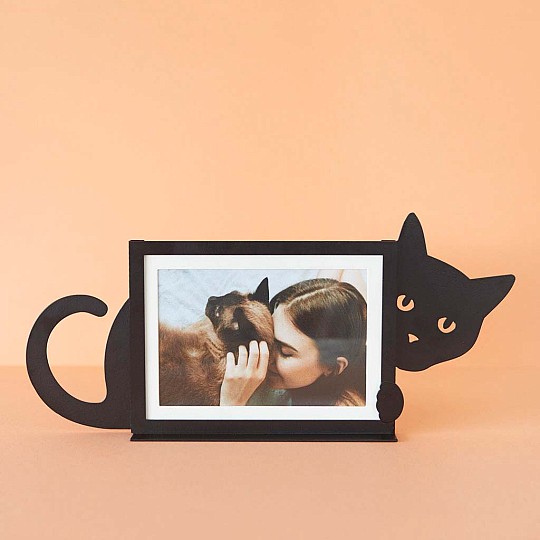 Cornice per foto con gattino che fa capolino