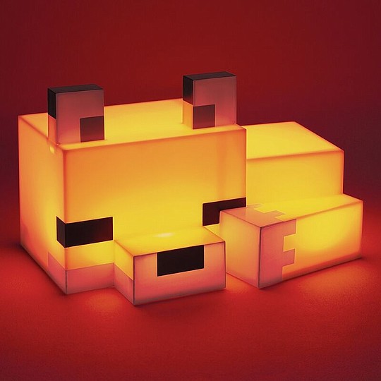 Piccola lampada a forma di volpe dal videogioco Minecraft
