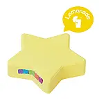 A forma di stella, disponibile al profumo di limonata e nel colore giallo