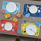 Tovagliette a forma di lattine per alimenti