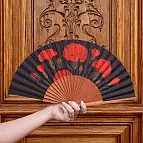 Ventaglio originale con stampa di garofani