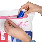 Tasca con cerniera per riporre i pezzi