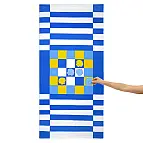 Asciugamano da spiaggia originale del set Tic-Tac-Toe blu