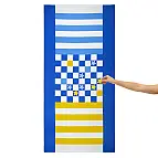 Asciugamano da spiaggia originale della linea Checkers blu