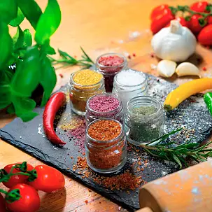 Set di 8 mini vasetti di sale stagionato Glosa Marina