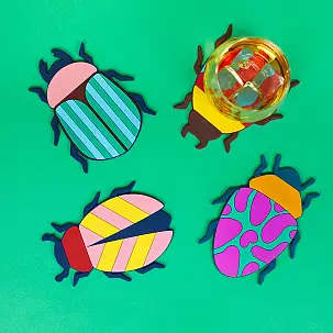 Sottobicchieri originali a forma di scarabeo