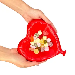 Piattino svuota tasche a forma di palloncino a forma di cuore