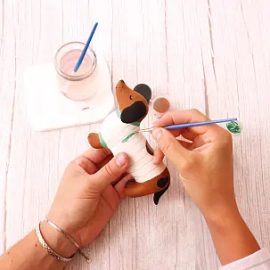 Bassotto in ceramica da dipingere 