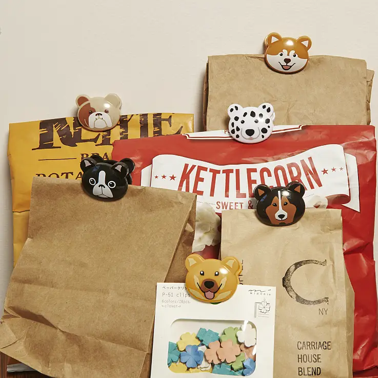 Simpatiche pinze per sacchetti alimentari