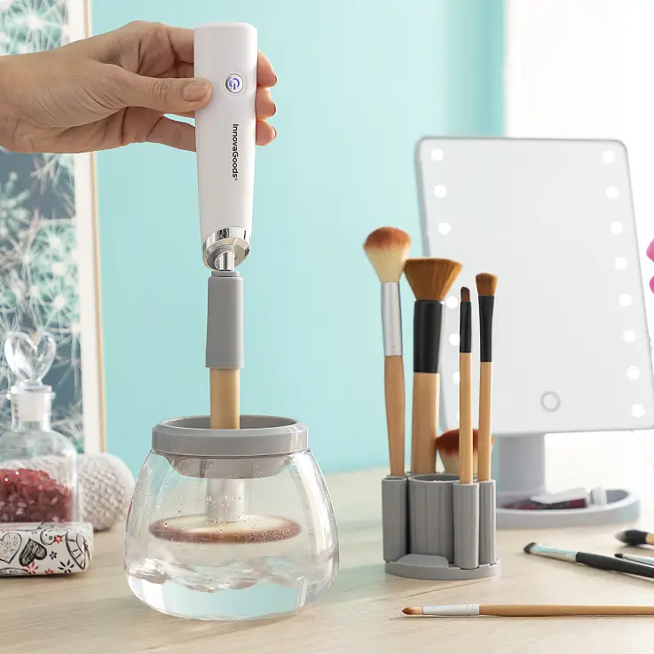 Pulitore e asciugatore automatico di pennelli per il trucco