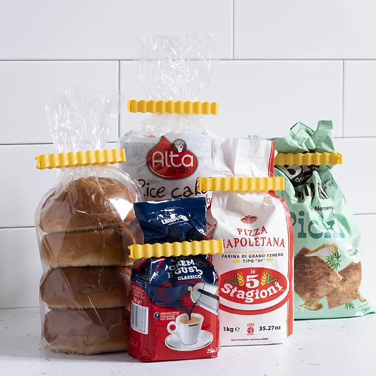 60 Clip Chiudi Sacchetti AiQInu - 7cm E 11cm, 5 Colori, Per Alimenti E Snack - Foto 4