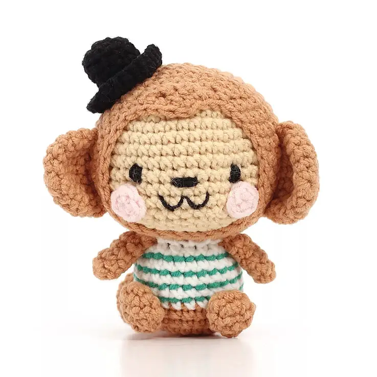 Kit per realizzare un amigurumi all'uncinetto a forma di scimmia